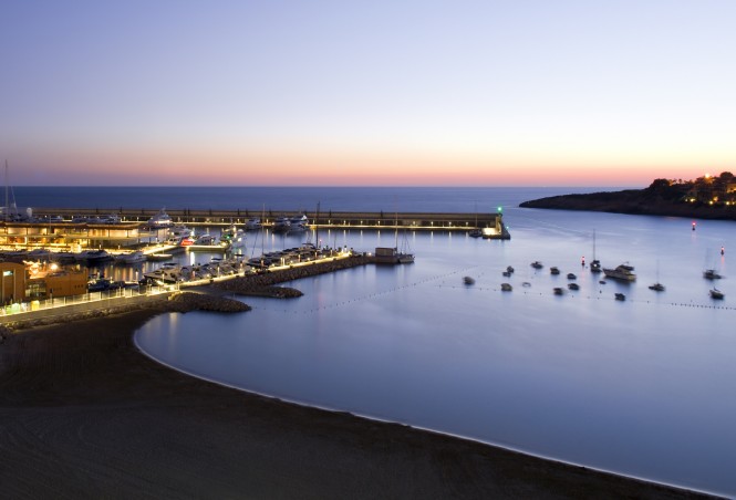 Port Adriano by night Port Adriano by night