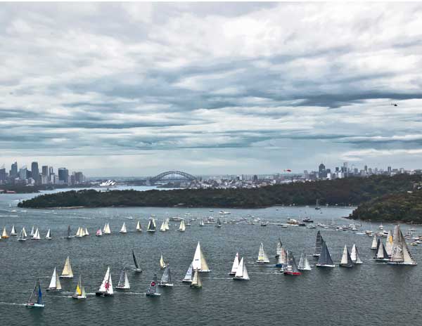 The first day of the Rolex Sydney Hobart Yacht Race