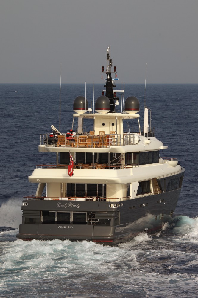 43m Lady Trudy Superyacht - rear view 43m Lady Trudy Superyacht - rear view
