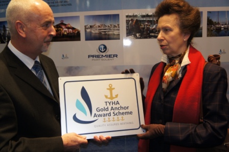 5 Gold Anchors Award for the Port Solent Marina Received at 2012 London Boat Show