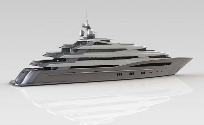 72m Motor Yacht P1070 Concept by Mulder Design