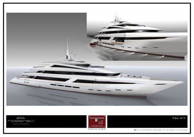 T4 Design by Enrico Gobbi 75m Motor Yacht Concept for Rossi Navi