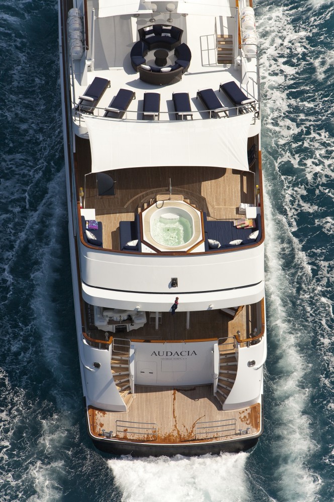 Audacia superyacht - Photo by Marc Paris courtesy of Pendennis Shipyard Audacia superyacht - Photo by Marc Paris courtesy of Pendennis Shipyard
