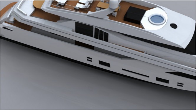 Bolici 160 Alloy Superyacht - side view Bolici 160 Alloy Superyacht - side view