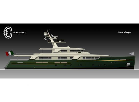 2nd Codecasa 42m Vintage series Motor Yacht F.75 due for launch in 2012