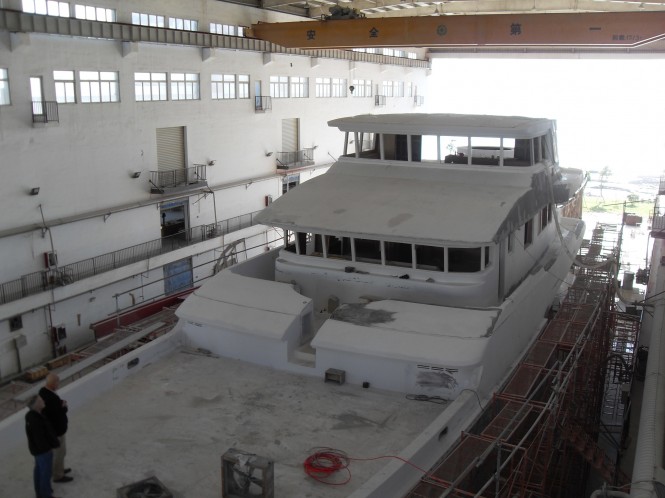 Construction of the first Nordhavn 120 AURORA Superyacht In Progress