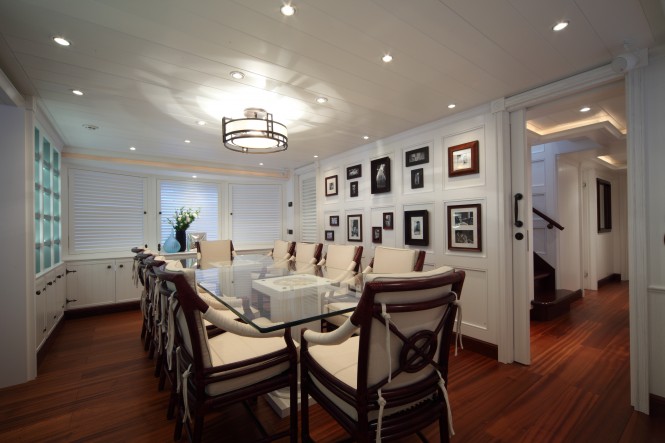 Dining Room on 43m Super Yacht Lady Trudy by CRN Dining Room on 43m Super Yacht Lady Trudy by CRN