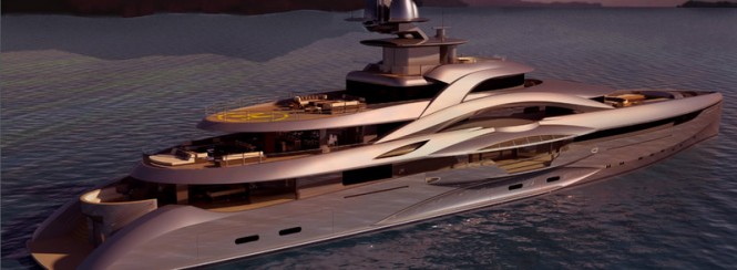 90m H2 motor yacht MARS concept engineered by Fincantieri Yachts
