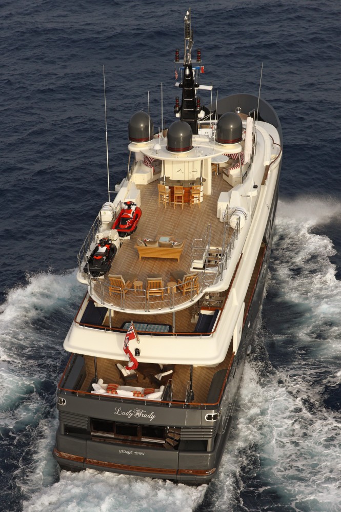 Lady Trudy Superyacht - view from above Lady Trudy Superyacht - view from above