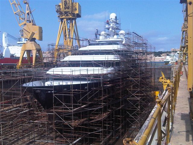 Refit and Paint Job by Melita Marine Group on Lurssen 70m Charter Yacht Martha Ann