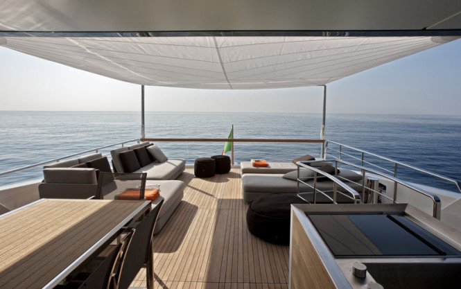 Luxurious Exterior on board Sanlorenzo Super Yacht SL94 Luxurious Exterior on board Sanlorenzo Super Yacht SL94