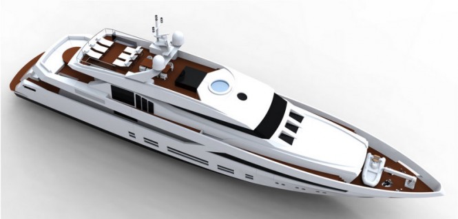 Luxury yacht Bolici 160 Alloy - bird´s view Luxury yacht Bolici 160 Alloy - bird´s view
