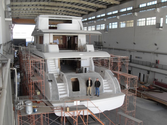Luxury yacht Nordhavn 120 - rear view
