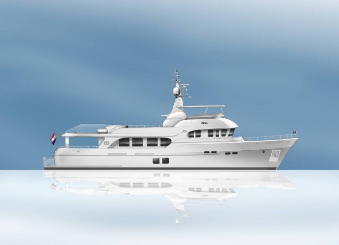 Works on the Moonen 100’ explorer yacht YN195 in progress