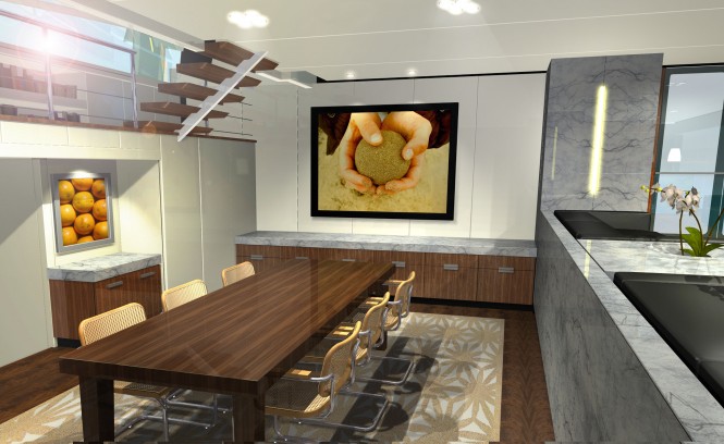 SHOGUN yacht of 40 metres by Liebowitz & Pritchard - Dining SHOGUN yacht of 40 metres by Liebowitz & Pritchard - Dining