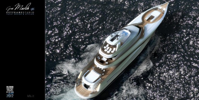 The 46m luxury yacht Gran Marlin 46 - view from above The 46m luxury yacht Gran Marlin 46 - view from above