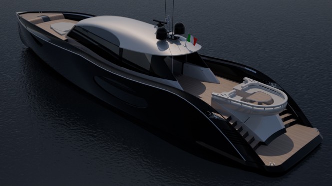 Pelican 80 Superyacht - Rear view Pelican 80 Superyacht - Rear view