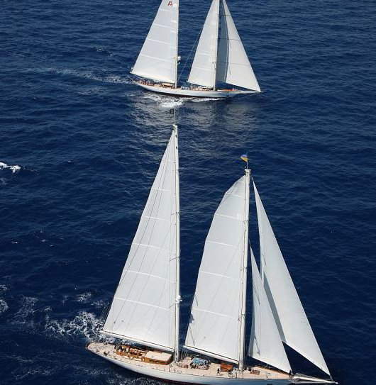 2012 RORC Caribbean 600: Day 4 – an epic battle between 180´ sailing yacht Adela and 154´ Windrose of Amsterdam superyacht