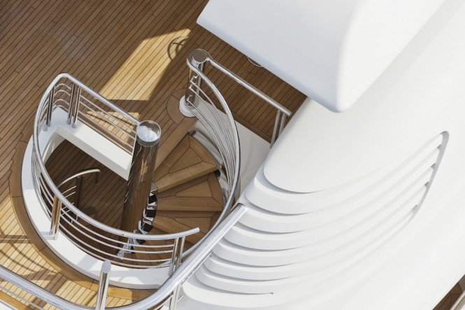 70m motor yacht Numptia exterior detail by Rossinavi 70m motor yacht Numptia exterior detail by Rossinavi