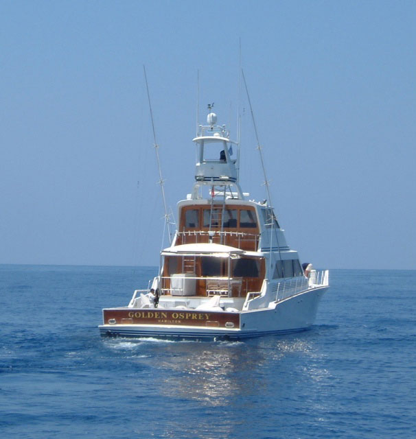 Motor Yacht Golden Osprey winner of the Bradford Marine ‘Free Bottom Paint Job’ contest