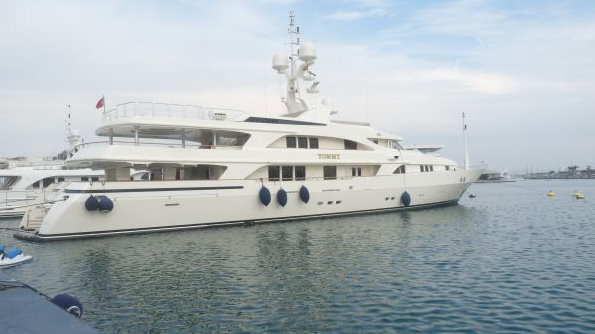 Benetti 52m motor yacht Tommy being refitted by Varadero Valencia