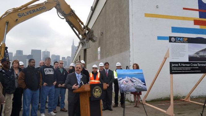 34th America´s Cup: Ground on the Port of San Francisco’s James R. Herman Cruise Terminal at Pier 27 officially broken