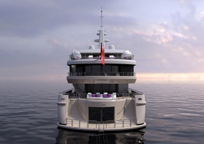 CMN ONE superyacht - rear view CMN ONE superyacht - rear view