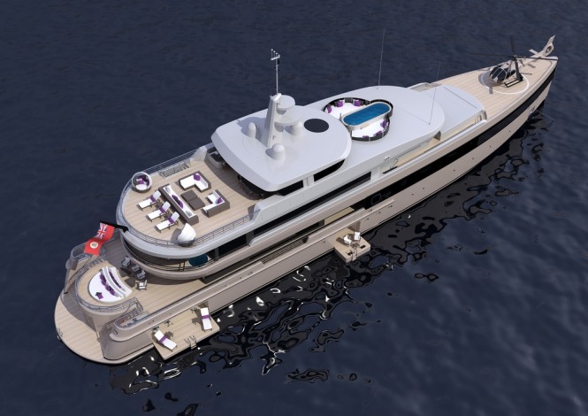 CMN super yacht ONE - view from above CMN super yacht ONE - view from above