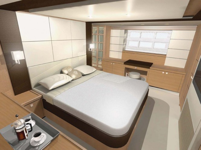 Cabin on the Johnson 65 motor yacht from Dixon Yacht Design Cabin on the Johnson 65 motor yacht from Dixon Yacht Design