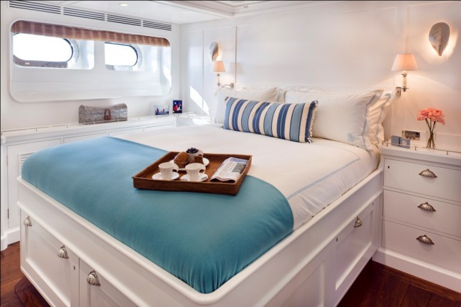 Cabin on the Pendennis sailing yacht Christopher - Credit Cory Silken Cabin on the Pendennis sailing yacht Christopher - Credit Cory Silken