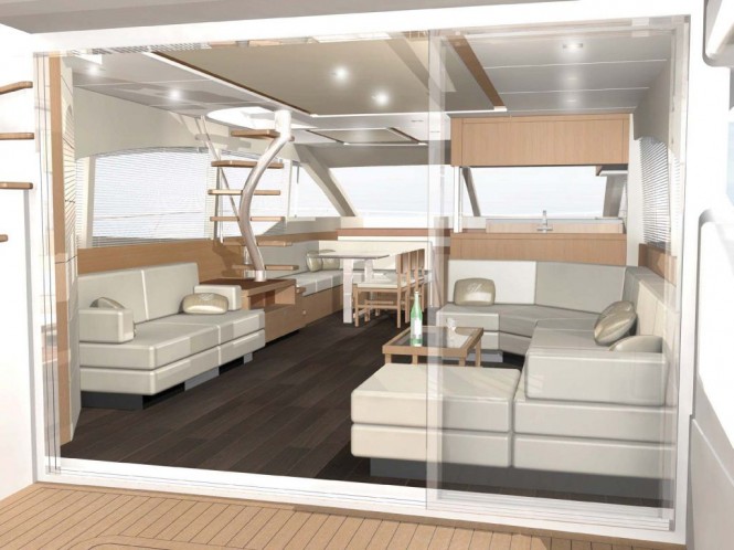 Interior of the new Johnson 65 motor yacht from Dixon Yacht Design Interior of the new Johnson 65 motor yacht from Dixon Yacht Design