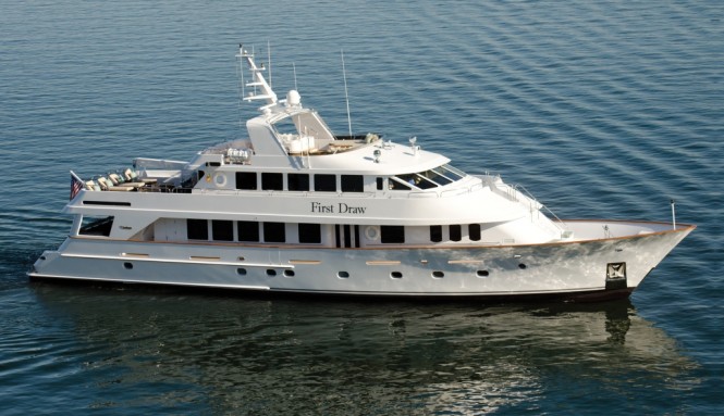 Christensen Shipyards refit the Custom 120’ motor yacht First Draw (ex Cacique)