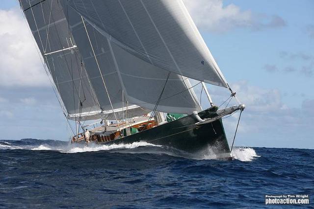 RORC CARIBBEAN 600: Superyacht Hetairos in front