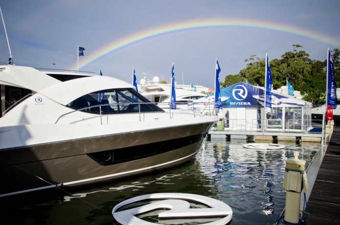 The Inaugural Riviera Festival with the new 75 Flybridge yacht on display