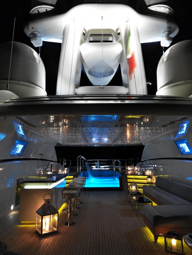 Superyacht Numptia by night Superyacht Numptia by night