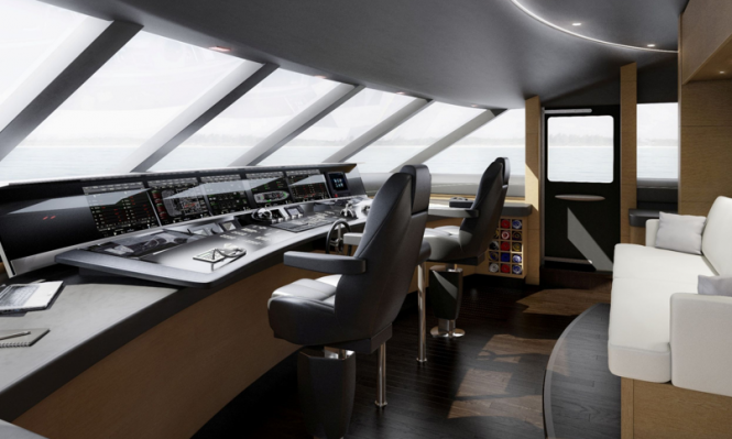 The 40m motor yacht Imperial Princess Helm