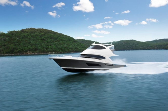 The Miami debut of the new Riviera 53 Flybridge with full beam master stateroom was a resounding success with 2 boats being sold during the show The Miami debut of the new Riviera 53 Flybridge with full beam master stateroom was a resounding success with 2 boats being sold during the show