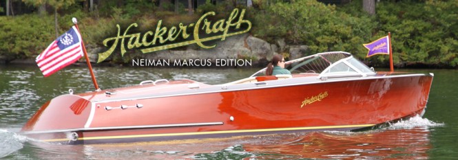 The Neiman Marcus Edition Hacker-Craft Yacht Tender on display at the 2012 Miami Yacht & Brokerage Show