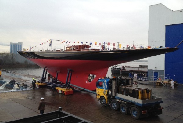 40m J-class luxury yacht Rainbow by Holland Jachtbouw launched