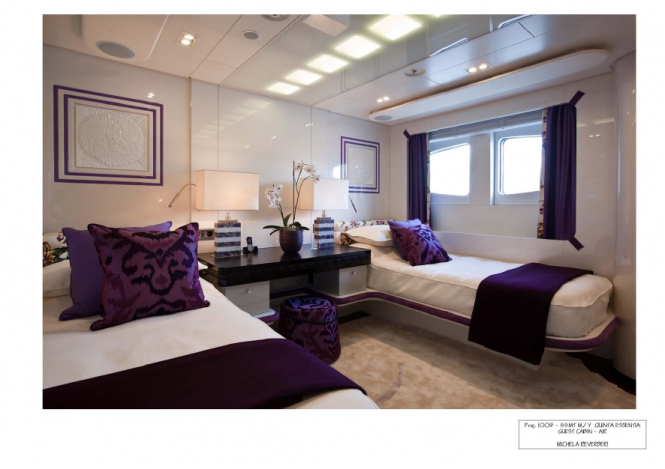 Twin Guest Cabin - Superyacht Quinta Essentia Twin Guest Cabin - Superyacht Quinta Essentia