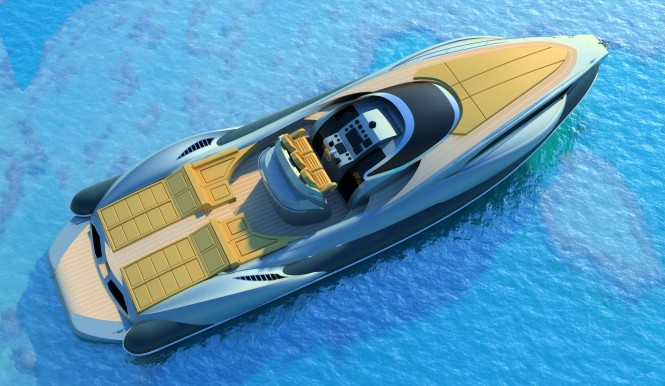 13m Capri yacht - view from above 13m Capri yacht - view from above