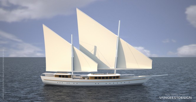 Romantic 60m Sailing Dhow by Van Geest Design