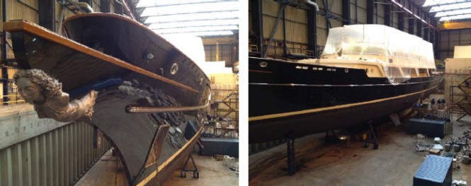 Refit of the 93m megayacht EOS and the 40m superyacht BE MINE by Royal Huisman almost completed