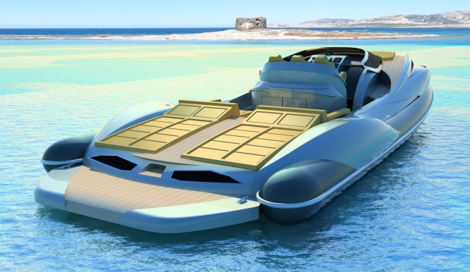 Capri yacht - rear view Capri yacht - rear view