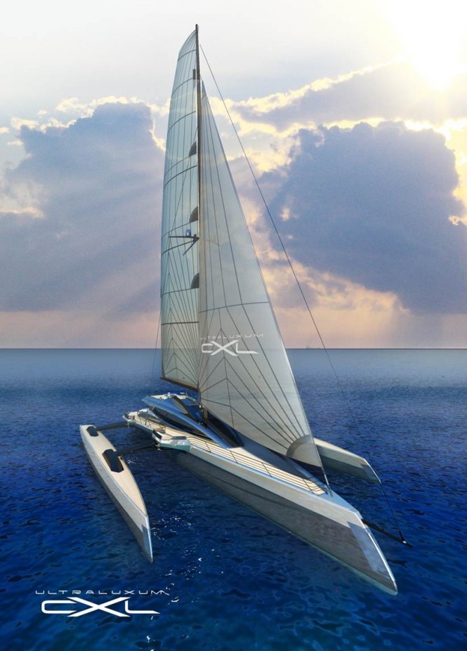 New ‘Silver’ version of the Mega-Trimaran yacht Ultraluxum CXL