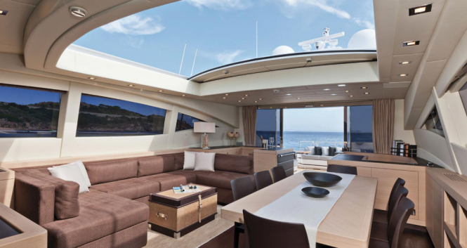 Interior of the new Mangusta 92 Yacht Interior of the new Mangusta 92 Yacht