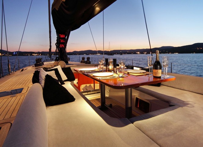 Sailing Yacht LUPA OF LONDON Cockpit Sailing Yacht LUPA OF LONDON Cockpit