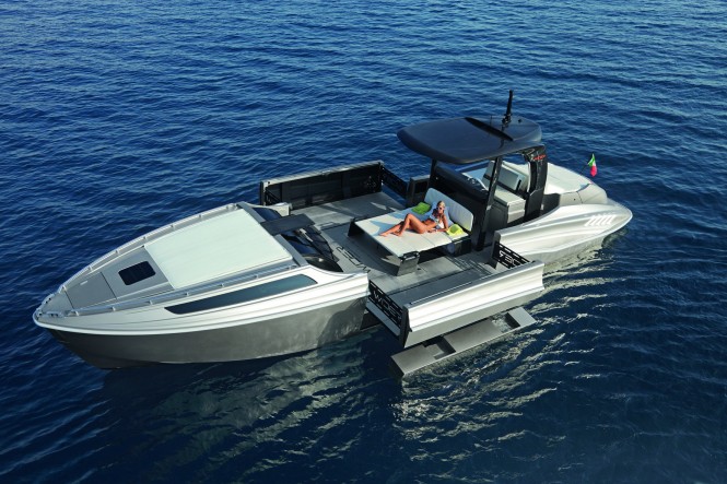 Wider 42 Yacht on display at the Palm Beach Boat Show 2012
