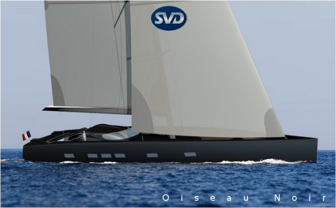 47m sailing yacht Oiseau Noir concept by Sylvain Viau of SV Design