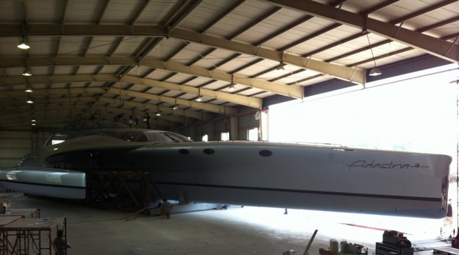 140ft luxury trimaran ADASTRA by McConaghy Boats undergoes sea trials